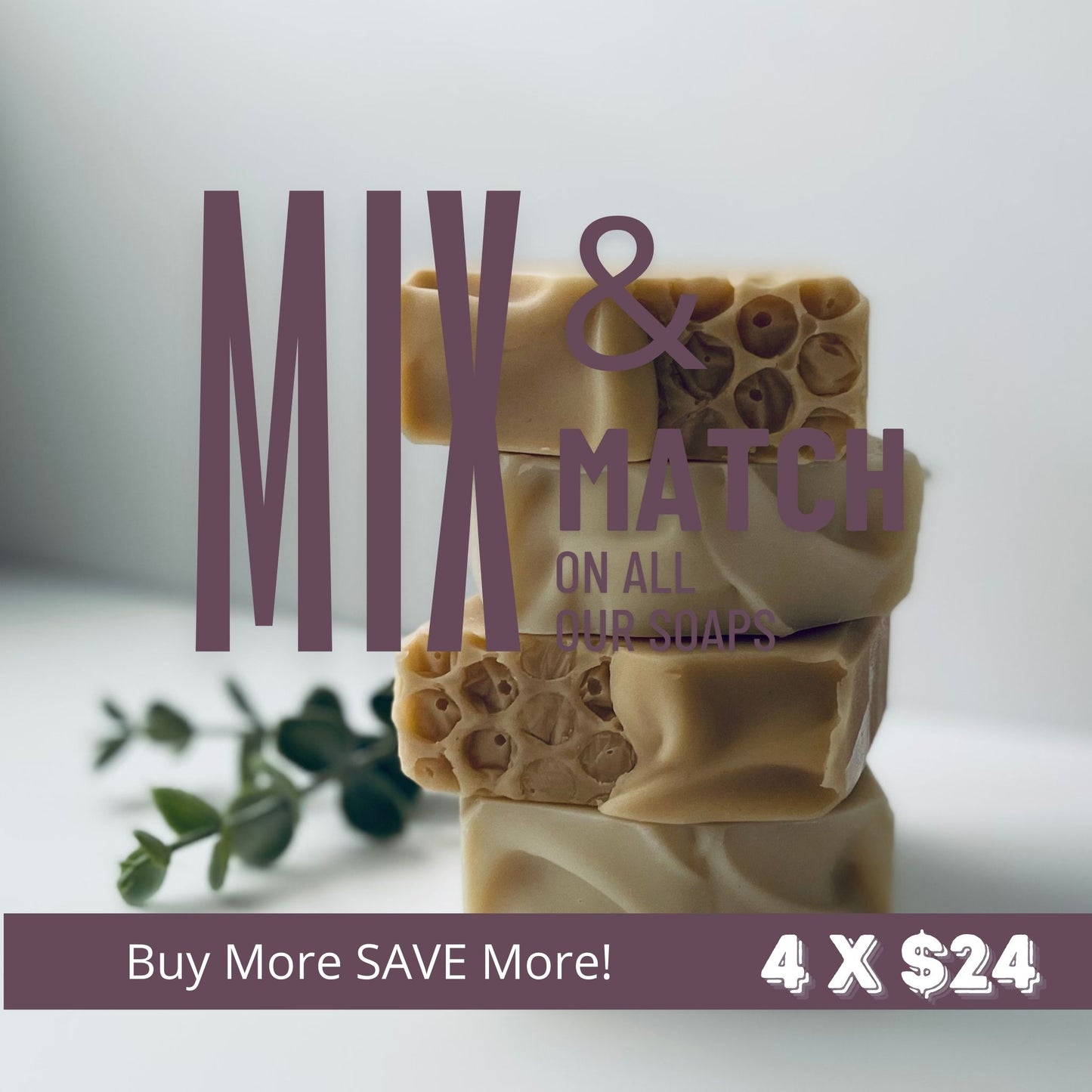 Organic soap for dry skin, made with all-natural ingredients.