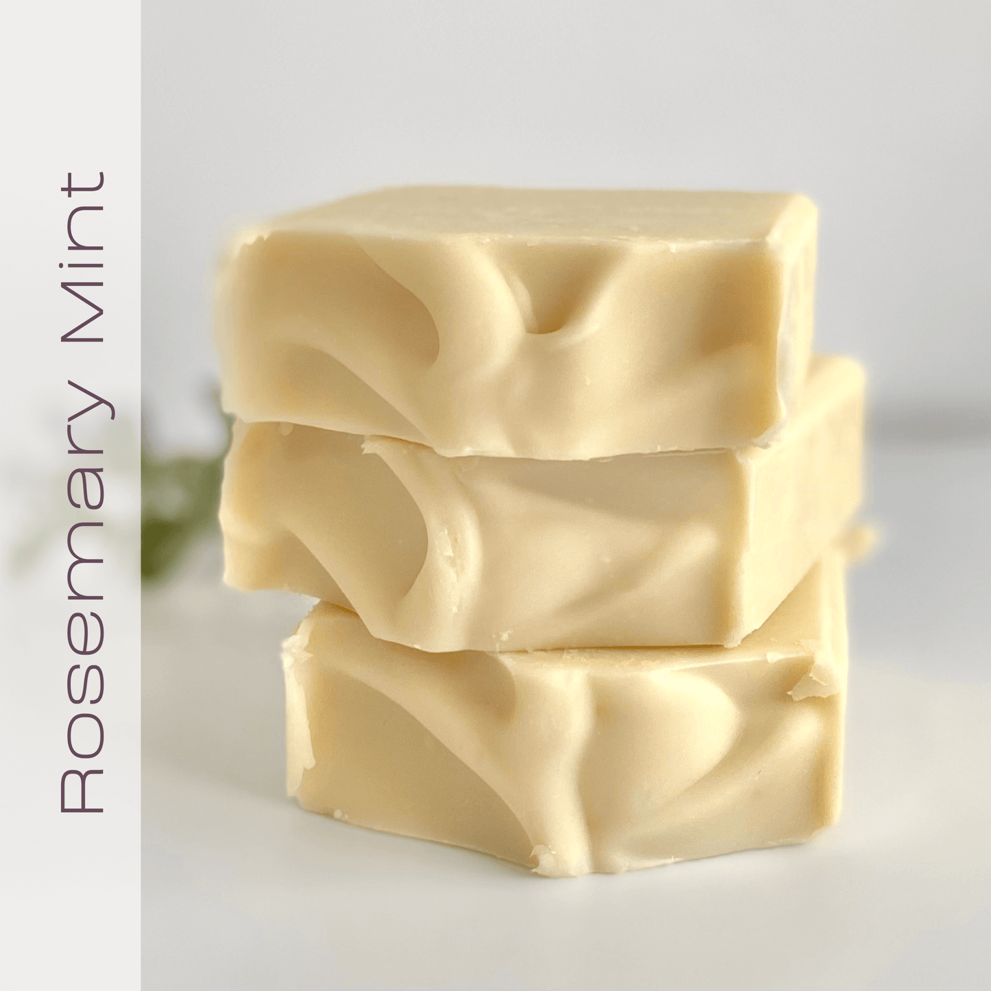 Natural Handmade Rosemary and Mint Soap Bar – Cold Process, Vegan, Refreshing Herbal Skincare