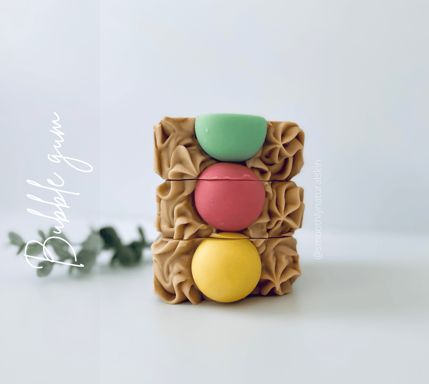 Bubble Gum Scented Handmade Vegan Soap Bar.