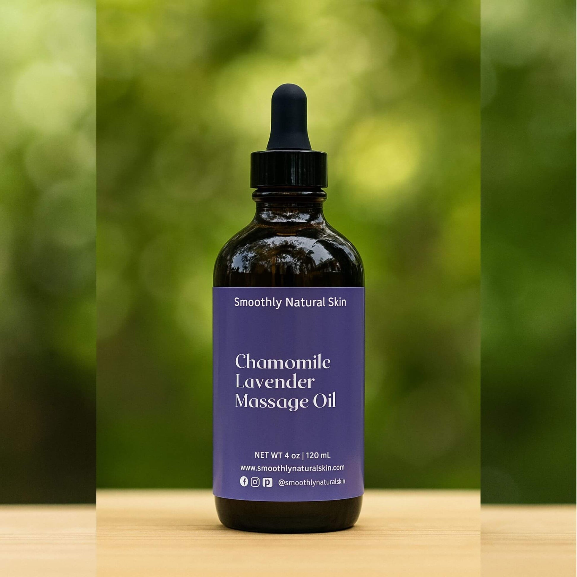 Unwind and treat your skin to the gentle touch of our all-natural Chamomile Lavender Massage Oil.