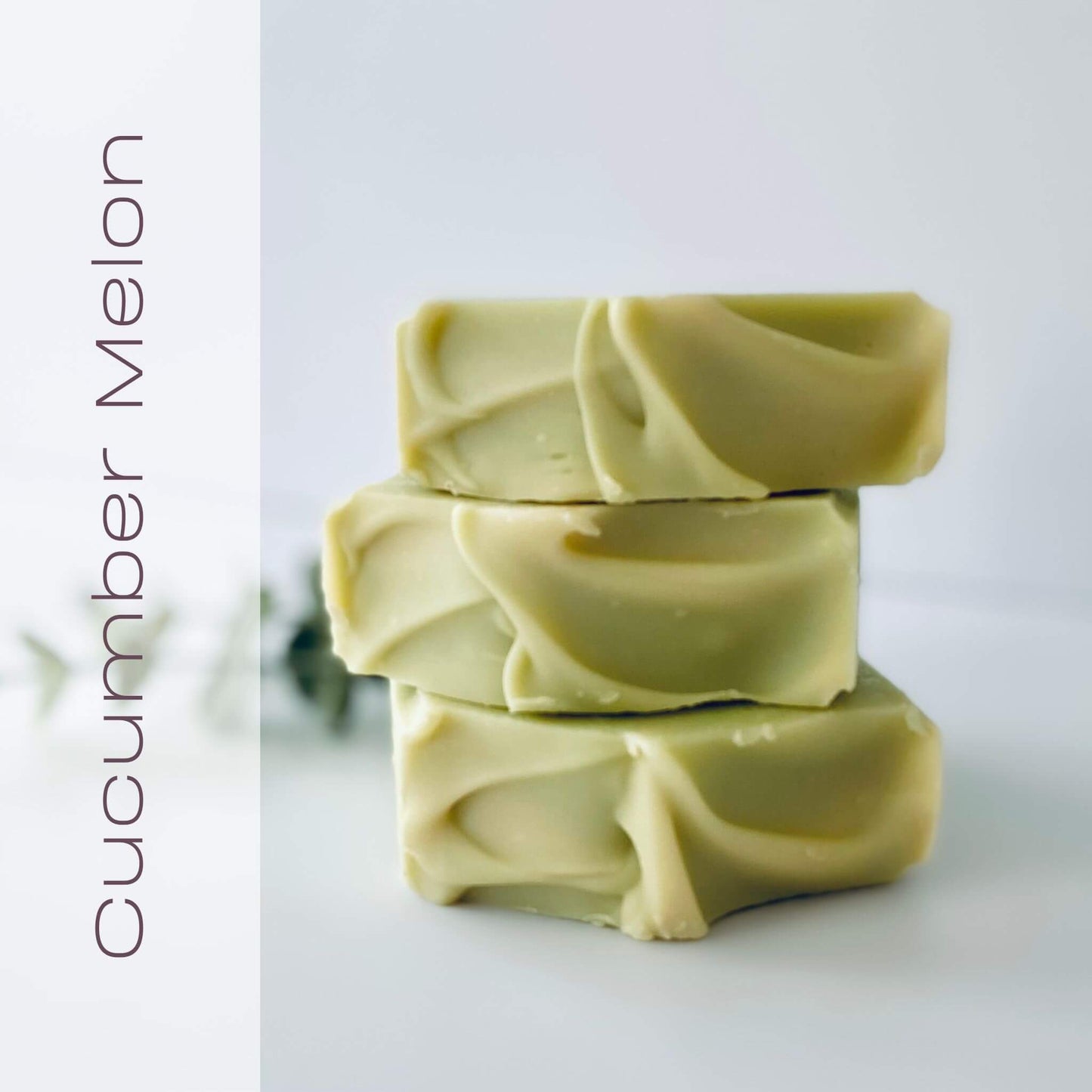 Cucumber Melon handmade soap bar with natural ingredients