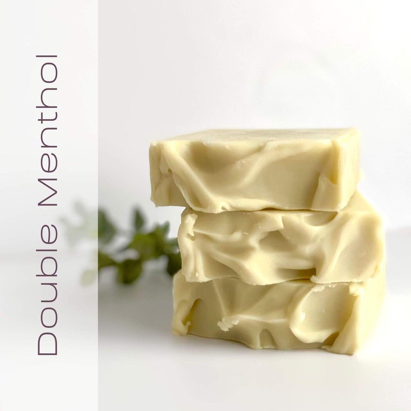 Double Menthol Soap Bar – Extra Cooling Unscented Soap Bar with French Green Clay | Handmade Vegan Skincare