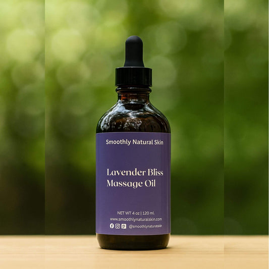 Lavender Bliss Massage Oil | Relaxing, Hydrating &amp; All-Natural

Unwind with our Lavender Bliss Massage Oil, a luxurious blend of natural plant-based oils and soothing lavender essential oil designed to melt away stress and leave your skin soft and nourished. Ideal for relaxing massages, self-care rituals, or after-bath hydration, this calming oil helps ease muscle tension while promoting peace of mind.
