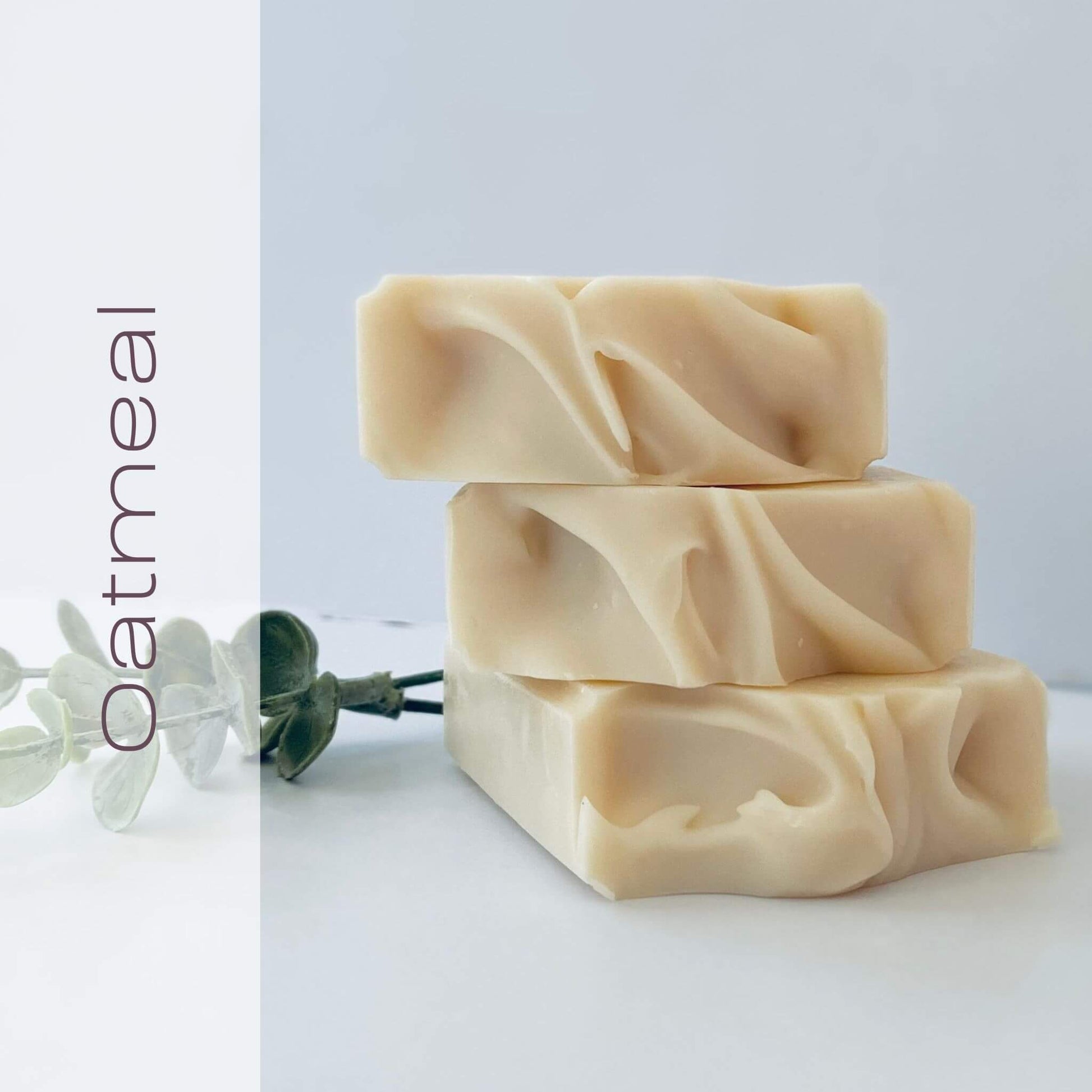 Natural handcrafted oatmeal soap, made with soothing oats to gently exfoliate and nourish the skin.
