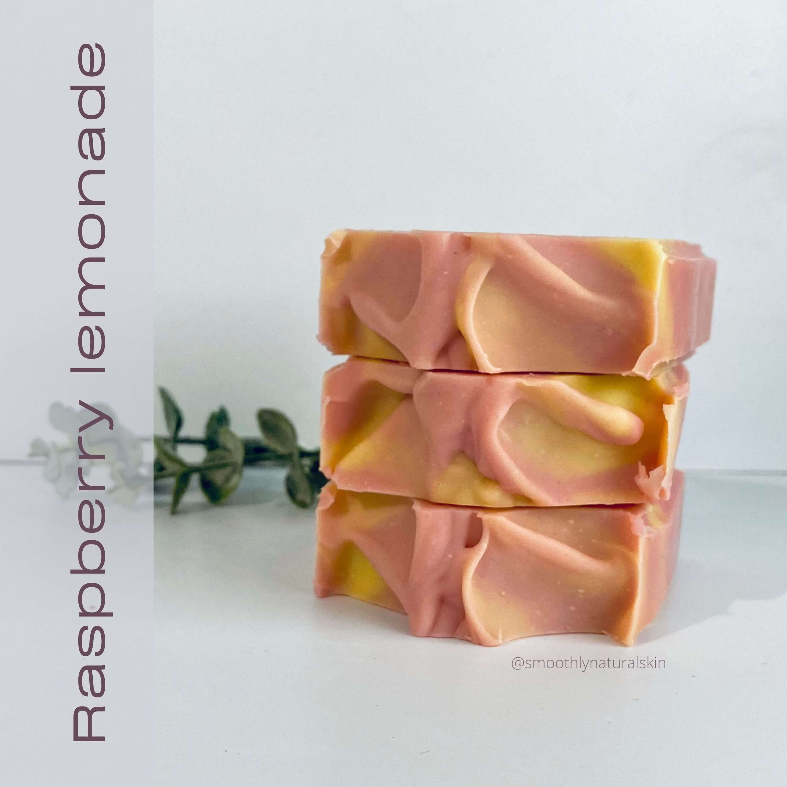 Raspberry Lemonade Soap – Handmade Cold Process Bar | Smoothly Natural Skin